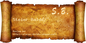 Steier Baldó névjegykártya